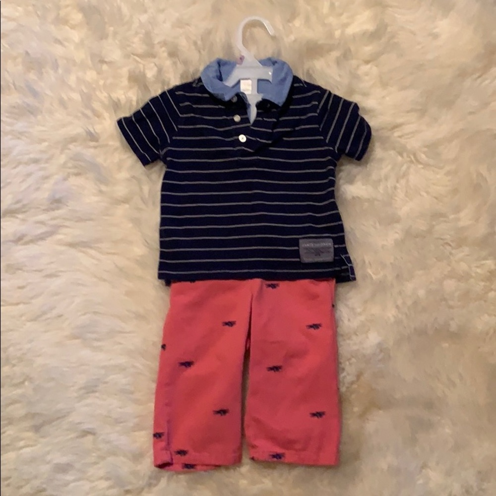 2 Piece Janie and jack plane outfit